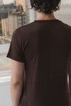 BASERANGE Classic Bamboo Fiber and Cotton Slim Fit T-Shirt Series Collection Round Neck Bottoming Shirt France BAS-TOCT-BL-000-TACTILE